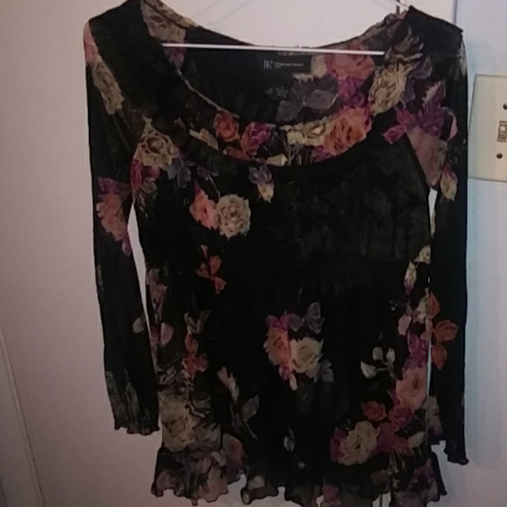 Dark floral blouse 2